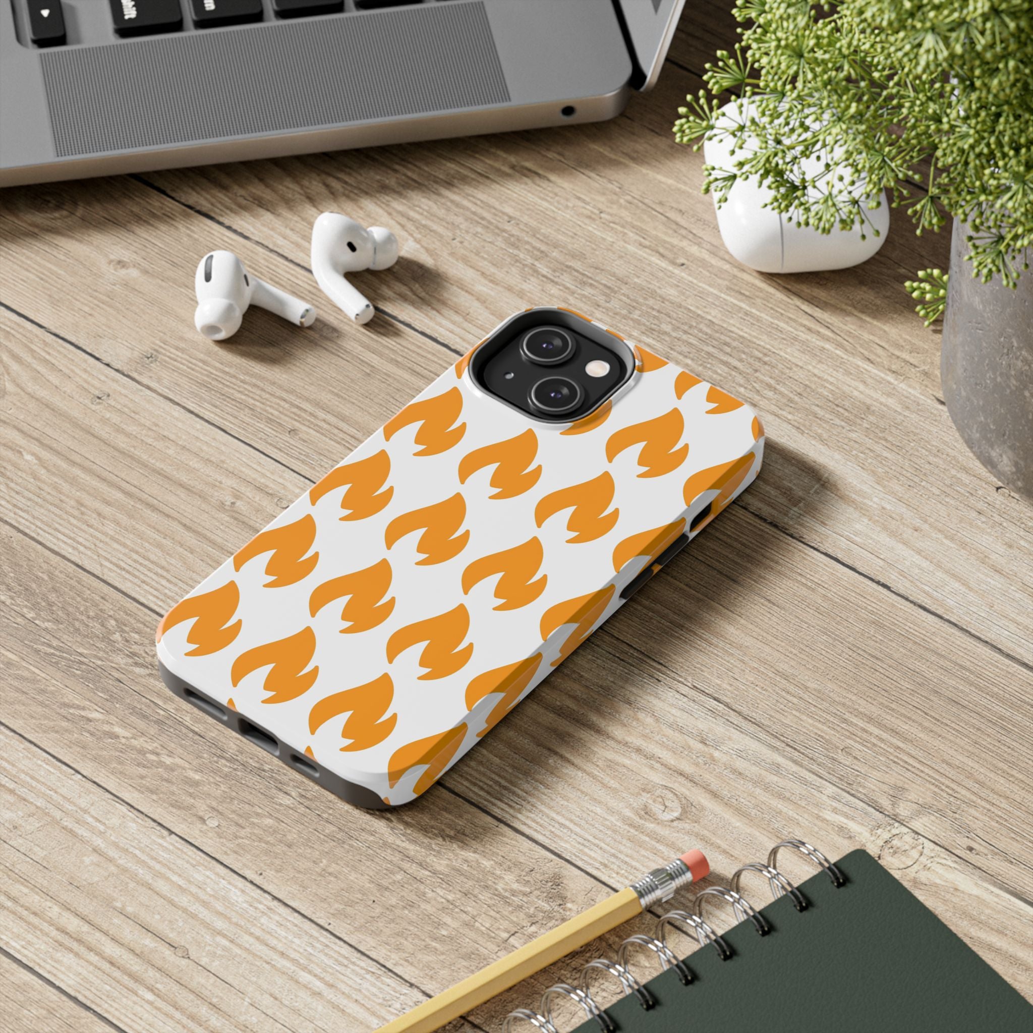 Phone Cases - Tough Orange Inginite Logo Pattern for iPhone & Samsung