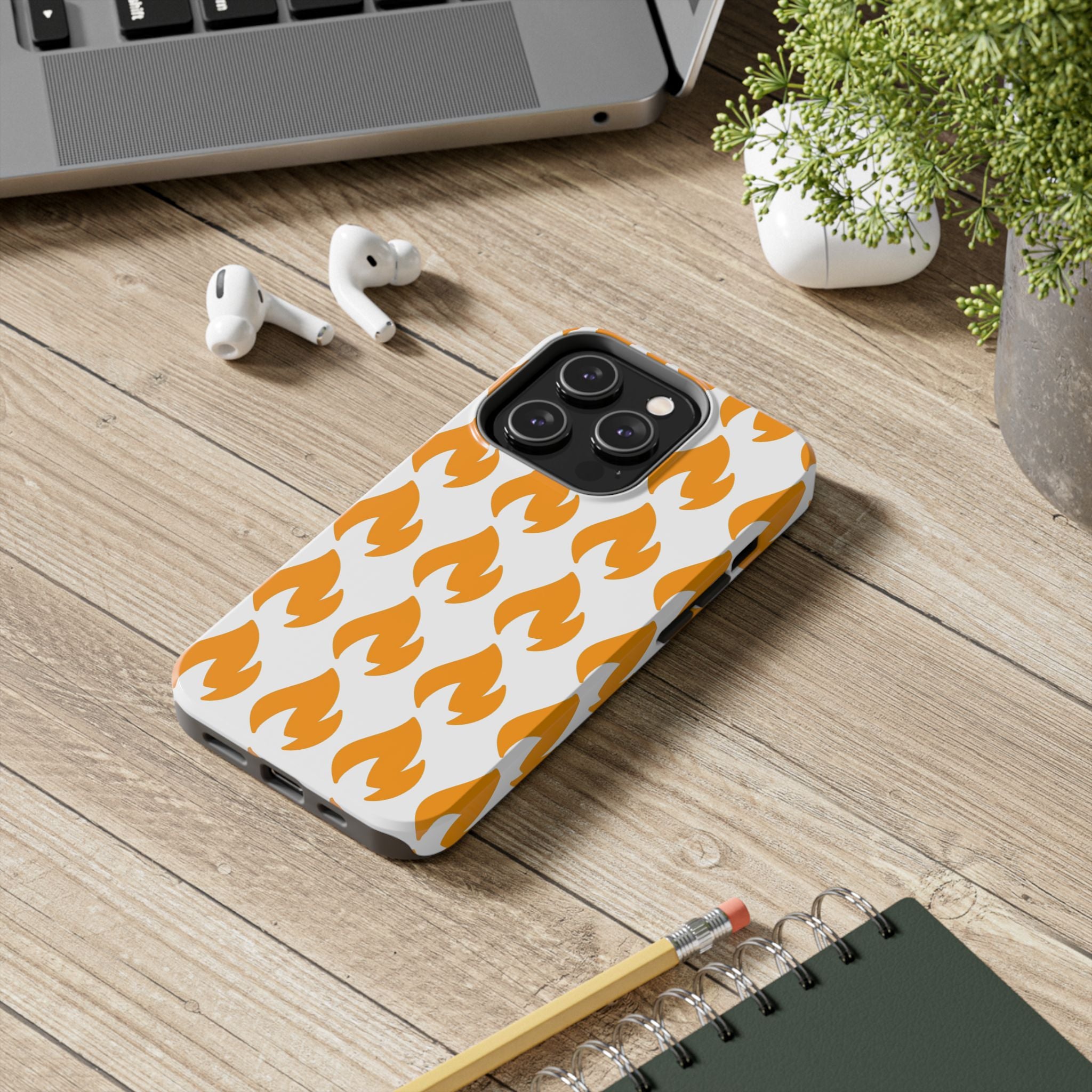 Phone Cases - Tough Orange Inginite Logo Pattern for iPhone & Samsung