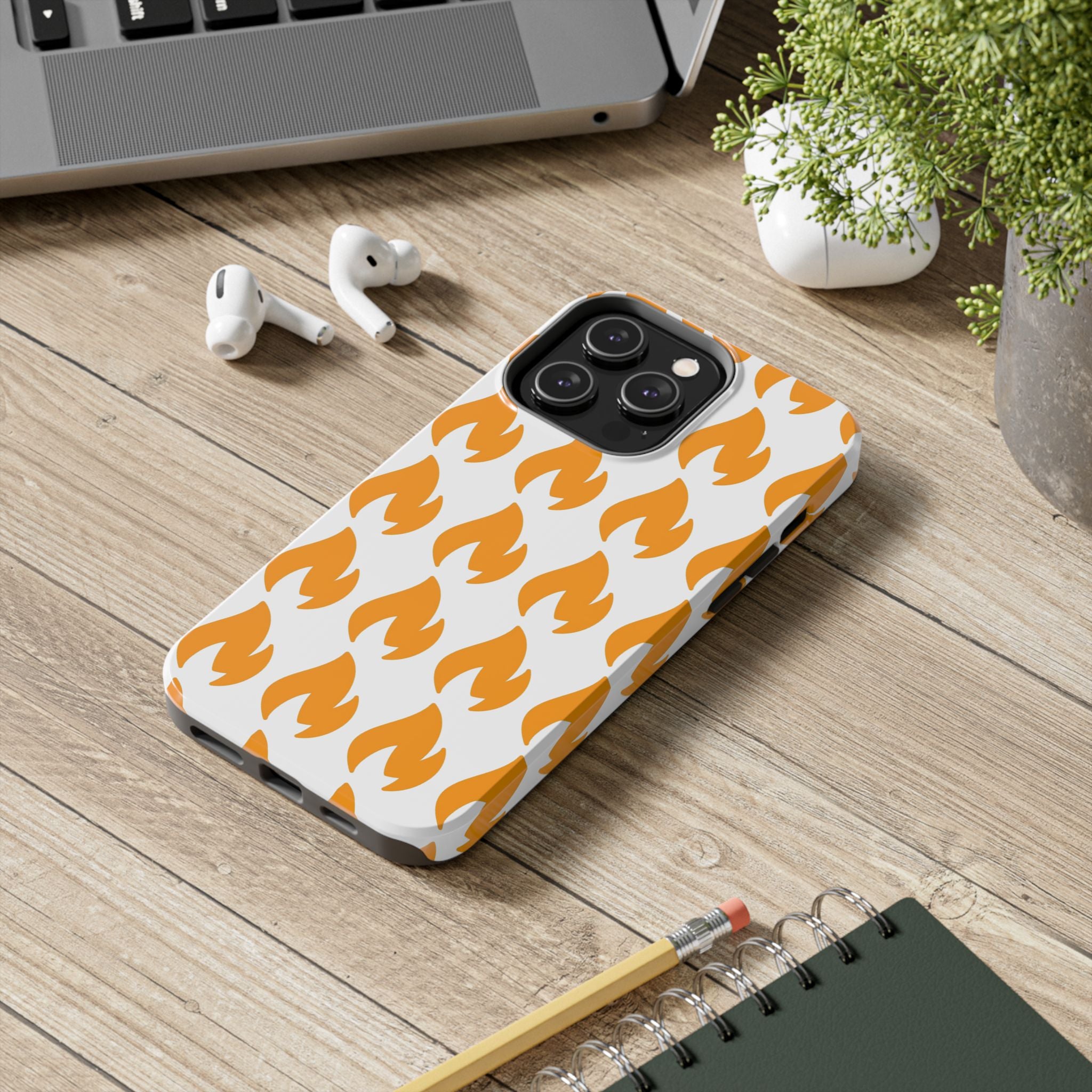 Phone Cases - Tough Orange Inginite Logo Pattern for iPhone & Samsung