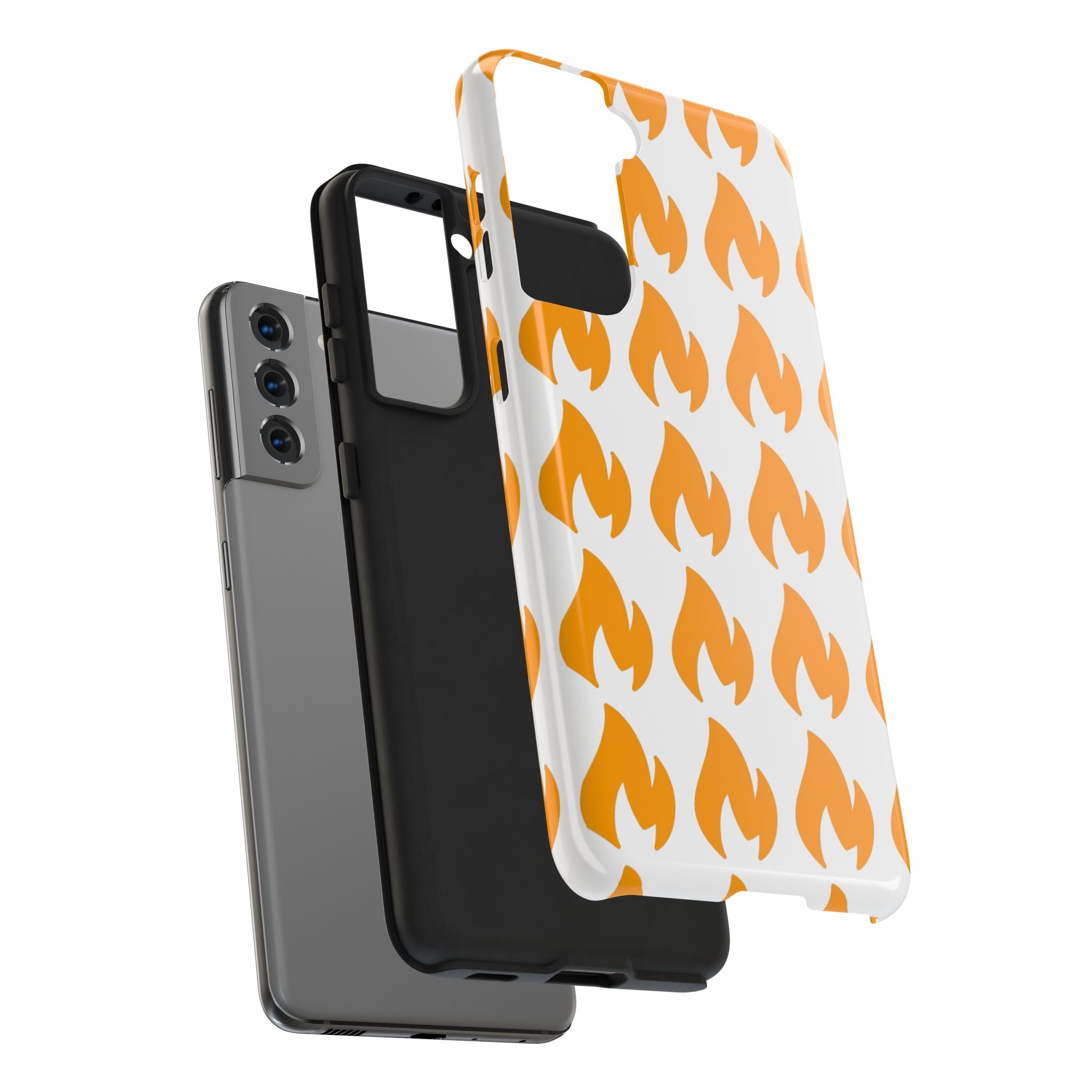 Phone Cases - Tough Orange Inginite Logo Pattern for iPhone & Samsung